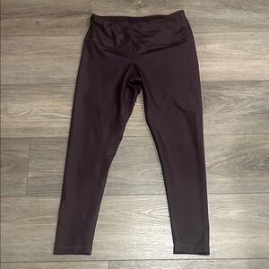NWOT 90 Degrees by Reflex Deep Plum Activewear Leggings Size M